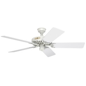 Hunter 52" Original Ceiling Fan White Finish - Damp Rated, 5 Blades, Pull Chain Control, Timeless Design for Outdoor Spaces - 1 of 1