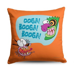 Cartoon Network Courage The Cowardly Dog Ooga Booga Throw Pillow 18x18 Inches - 1 of 2
