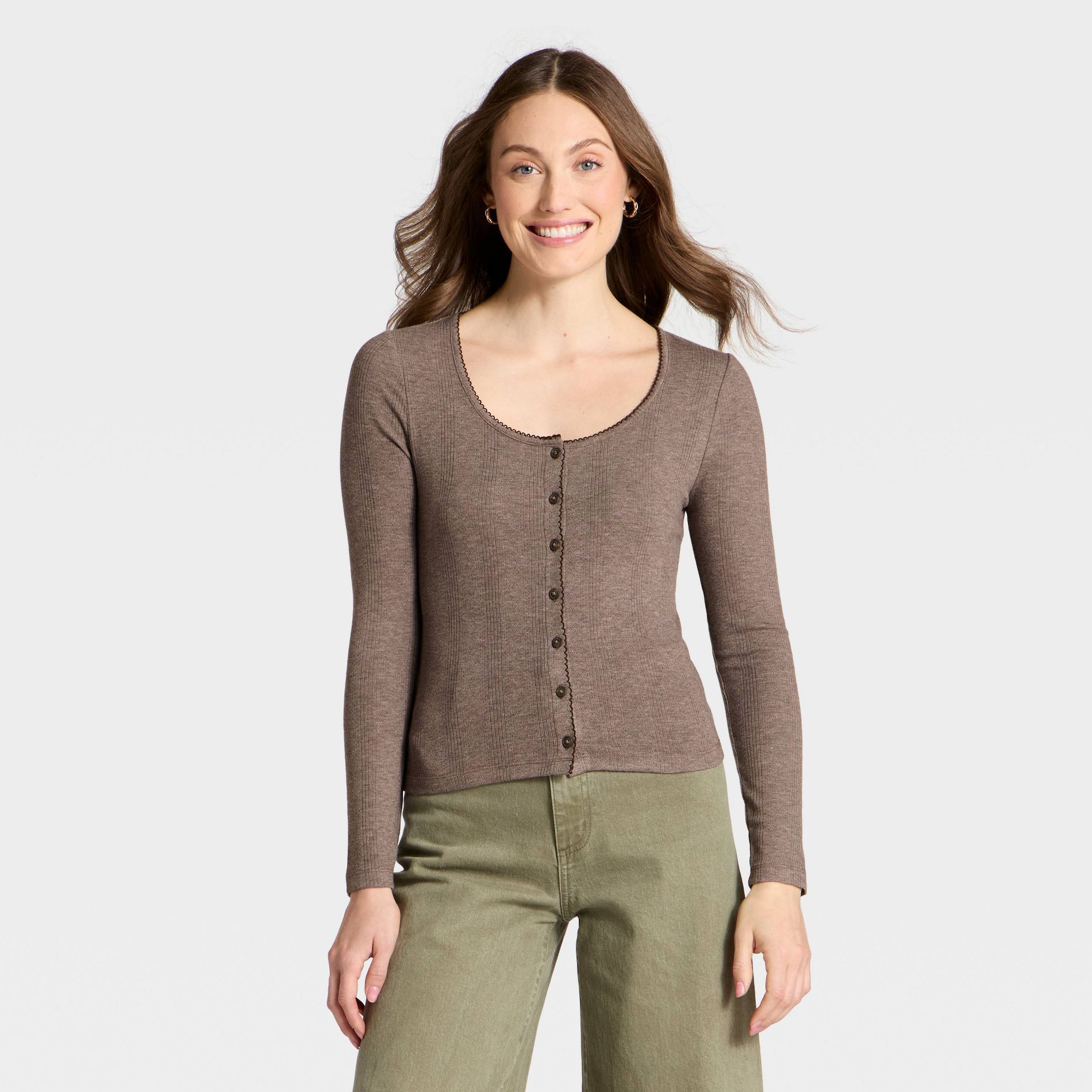 Women's Button-Down Knit Cardigan - Universal Thread™