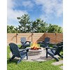 Folding Adirondack Chair - HDPE Outdoor All-Weather Fire Pit Chairs, Ergonomic Extended Backrest for Patio, Garden Pool, Backyard - 3 of 4