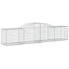 vidaXL Galvanized Iron Arched Gabion Basket - Durable, Corrosion-Resistant Outdoor Stone Cage Retaining Wall for Garden Decor - 2 of 4