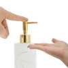 Unique Bargains Cylinder Marble Pattern Soap Dispenser 1 Pc - 3 of 4