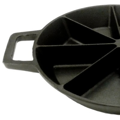 Bayou Classic 10-Inch Black Cast Iron Wedge Cornbread Skillet Pan