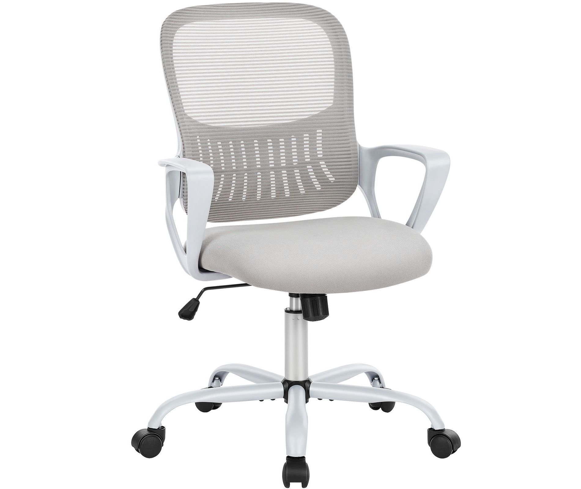 JIONJOY Modern Mesh Lumbar Support Ergonomic Office Gaming Chair with Non-Adjustable Arms | Grey