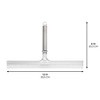 Forma Bathroom Shower Door, Window and Mirror Squeegee with Suction Storage Hook - 12", Brushed Stainless Steel/Clear - 2 of 3