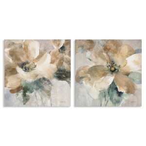 Stupell Industries Abstract Beige Flowers, 17" x 17" - 1 of 4