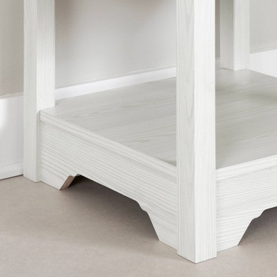 White Pine Rectangular Wood End Table with Storage