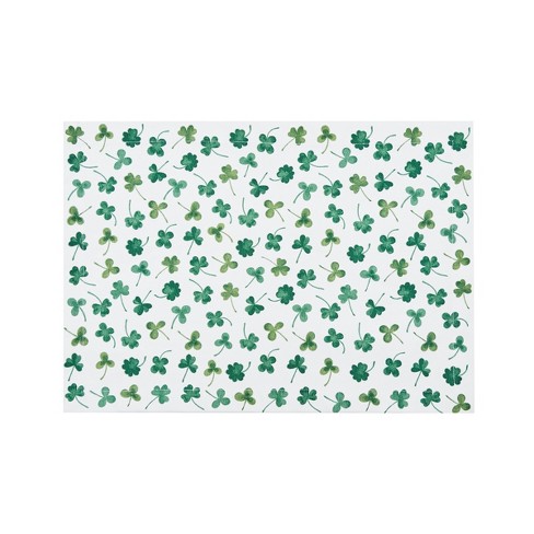 C&f Home Clover Placemat Set Of 6 Rectangle St Patrick's Day Shamrock ...