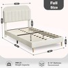 Twin/Twin XL/Full Bed Frames, Upholstered Platform Bed Frame with Bookcase Headboard, Velvet Platform Bed Mattress Foundation - 2 of 4