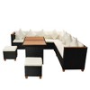 vidaXL Patio Furniture Set Set of 7 Black and Cream - 4 of 4