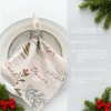 4 Pcs Thanksgiving Napkins, 17x17" Machine Washable Christmas Napkins for Holiday Gatherings & Christmas Decorations - 3 of 4