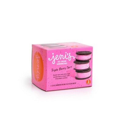 Jeni's Ice Cream Triple Berry Target Frozen Dessert Sandwich - 10.5oz/3pk