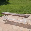 Christopher Knight Home Bowman Outdoor Acacia Wood 63" W Bench with Iron Legs - 3 of 4