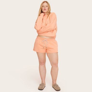 Women's Mid-Rise Pull-On Sweatshorts - Parke x Target Peach Orange XS