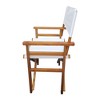 Sevobal Outdoor Portable Chairs 2 Piece Wooden Director Chair Set with Canvas Seat for Outdoor Patio Garden Balcony, White, 23"*20"*36" - 4 of 4