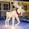 JOYFY 5FT 160 LED Reindeer Christmas Yard Lights Decoration, Christmas Outdoor Decorations Xmas Deer Yard Lights Decor for Yard Garden Lawn, Moose - image 3 of 4