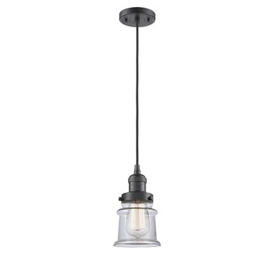Canton - 1 Light Cord Hung Mini Pendant In Industrial Style-10 Inches Tall and 5.25 Inches Wide