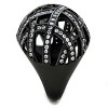 Slickblue Women’s Black IP Stainless Steel Ring with Clear CZ Stones, Geometric Pave Design, Sizes 5-10 - 3 of 4