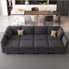 Belffin Modular Sectional Sofa Sleeper Sectional Couch with Storage Chenille 8 Seats Sofa Bed for Living Room, Dark Grey - 2 of 4