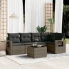 vidaXL 6 Piece Patio Sofa Set with Cushions - Gray With Table - 2 of 4