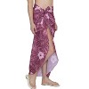 LA LEELA Women's Beach Summer Wrap Swim Sarong Cover Ups One Size Floral Maroon - 4 of 4
