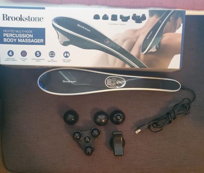 Brookstone Cordless Handheld Percussion Massager - Black : Target