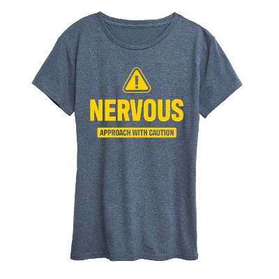 Women's - Instant Message - Nervous Short Sleeve Graphic T-Shirt