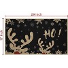 Christmas Elk Deer Indoor Floor Mat, Holiday Decorative Throw Mat, Washable Non-Slip Welcome Doormat for Bedroom Living Room Kitchen, 17x29in - 2 of 4
