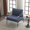 GustoWave Modern Accent Leisure Armchair with Extra Soft Padded Cushion, Retro Arm Chairs Seats Living Room Furniture, Blue - 4 of 4