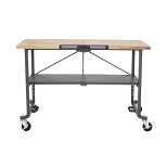 Portable Workbench /Craft Desk/ Folding Utility Table Steel Gray - Room & Joy