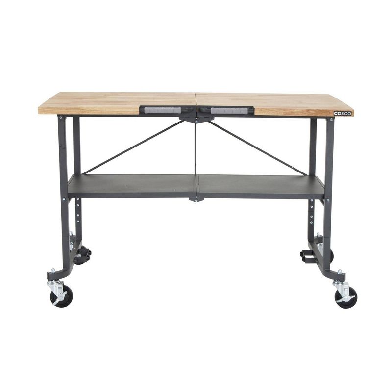 Portable Workbench /Craft Desk/ Folding Utility Table Steel Gray - Room &#38; Joy, 1 of 15