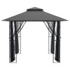 vidaXL Gazebo with Sidewalls Anthracite 118.1"x118.1"x106.3" Steel - 4 of 4