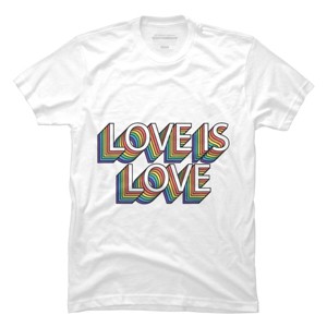Adult Design By Humans Retro Love Is Love Pride By DudleyjazT-Shirt - 1 of 2
