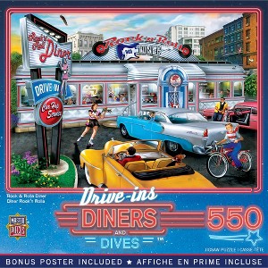 MasterPieces 550 Piece Jigsaw Puzzle - Rock & Rolla Diner - 18"x24" - 1 of 4
