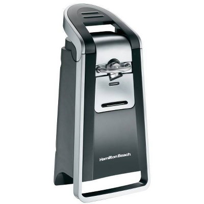 Hamilton Beach Electric Automatic Can Opener with Easy-Clean Detachable  Cutting Lever, Cord Storage, Knife Sharpener, Black (76702)