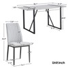 ChicFurnit Dining Set Modern Faux Marble Dining Table Set with Padded Chairs for Kitchen Dining Room, Gray, 17.3"*17.9"*36.2" - 3 of 4