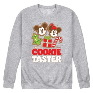 Men's - Disney - Official Cookie Taster Mickey And Minnie Graphic Fleece Sweatshirt - 1 of 4