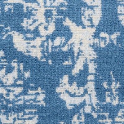 Blue Rectangular 4' x 6' Synthetic Hand-knotted Reversible Rug