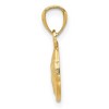 Black Bow Jewelry 14k Yellow or White Gold Textured Sand Dollar Pendant, 12mm (7/16 In) - 2 of 4