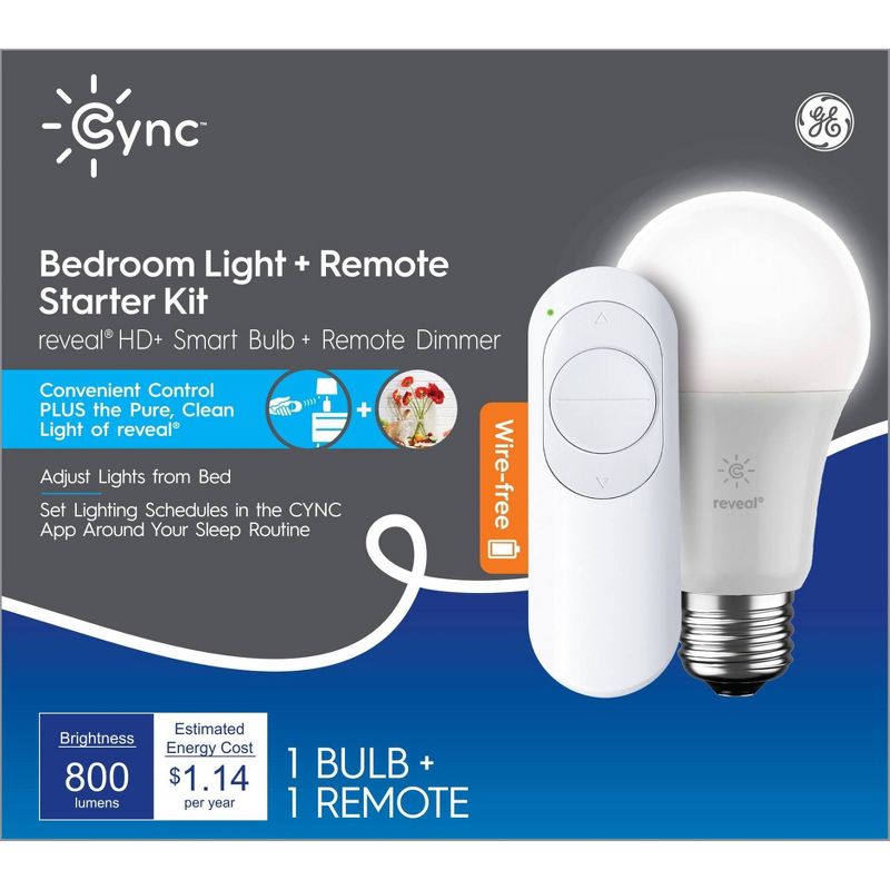 GE CYNC Reveal Smart Light Bulb with Smart Dimmer Remote Bundle, 5 of 7
