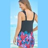 Swim 365 Women's Plus Size Smocked Swim Dress Set - 3 of 4