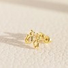 Girls' Perched Kitty Cat Screw Back 14k Gold Earrings - In Season Jewelry - 4 of 4
