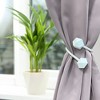 "Evideco French Home Goods Faux Leather Curtain Tiebacks with Wooden Tips – Flexible, No Installation Needed      " - 2 of 4