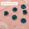 Unique Bargains Camellia Boutonnieres Pins for Formal Party Easy to Use Artificial Flowers 12pcs - 3 of 4
