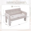 TiramisuBest Nordic Double Armchair Chenille Loveseat Compact Sofa Bedroom Living Room Pair Ready - 3 of 4