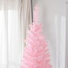 Whisen 6FT Prelit Pencil Artificial Christmas Tree with 170 LED Lights and 429 Branch Tips, Metal Stand - 3 of 4