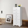 HDZNVF 6 Drawers Chest Dresser Clothes Storage Bedroom Furniture Cabinet, white - 4 of 4