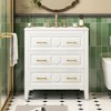 TiramisuBest 30'' Bathroom Vanity with Ceramic Sink Combo, Free Standing Single Vanity Set with 3 Drawers, Solid Wood Frame Bathroom Storage Cabinet - 4 of 4
