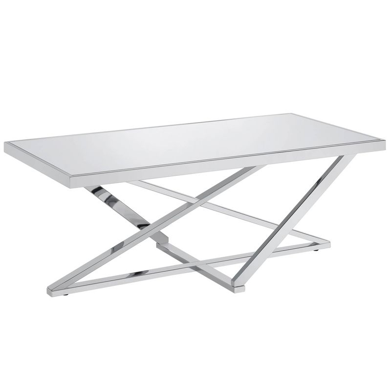 Drubeck Mirrored Rectangle Coffee Table Chrome - HOMES: Inside + Out, 1 of 10