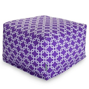 Majestic Home Goods,Ottoman Pouf Links Soft - 1 of 4